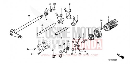 GEARSHIFT DRUM CR85R7 de 2007